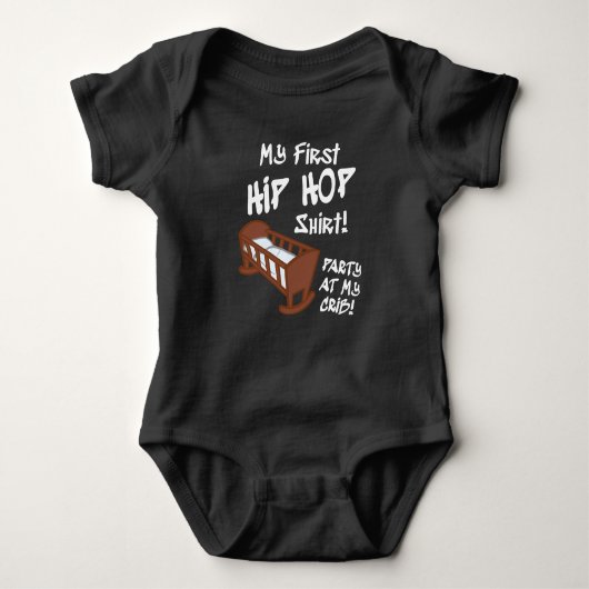 Mein erstes HIP HOP Shirt! Party in My Crib! Baby Baby Strampler (Vorderseite)