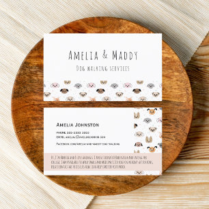 Mein erstes Hundewanderunternehmen - junger Untern Visitenkarte