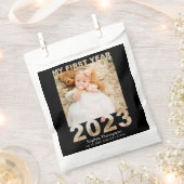 Mein erstes Jahr 2023 Modernes Cutout Baby Foto Bl Geschenktütchen (Ausgeschnitten)