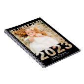 Mein erstes Jahr 2023 Modernes Cutout Baby Foto Bl Notizblock (Rechte Seite)