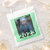 Mein erstes Jahr 2023 Modernes Cutout Baby Foto Gr Geschenktütchen (Ausgeschnitten)