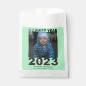 Mein erstes Jahr 2023 Modernes Cutout Baby Foto Gr Geschenktütchen (Vorderseite)