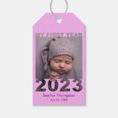 Mein erstes Jahr 2023 Modernes Cutout Baby Foto Pi Geschenkanhänger (Vorderseite)