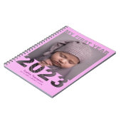 Mein erstes Jahr 2023 Modernes Cutout Baby Foto Pi Notizblock (Linke Seite)