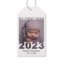 Mein erstes Jahr 2023 Modernes Cutout Baby Foto Wh