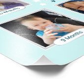 "Mein erstes Jahr" Baby Boy Keepake Collage Poster (Ecke)