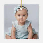 Mein erstes Jahr Baby Girl Foto Collage Niedlich 2 Keramikornament (Rückseite)