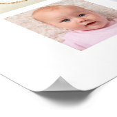 Mein erstes Jahr Baby Name 12 Foto Collage Poster (Ecke)