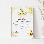 Mein erstes Jahr bin infographic Bumble bee milest Poster