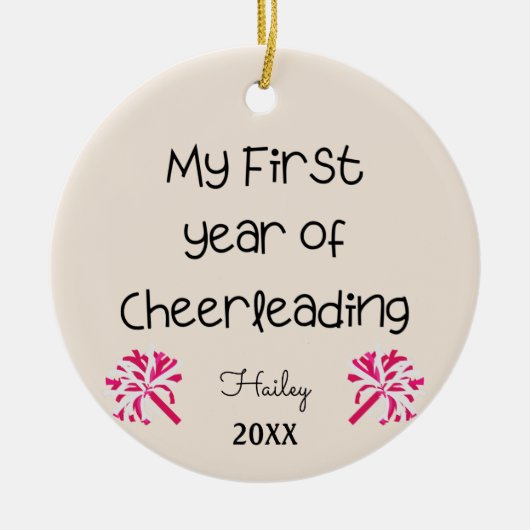 Mein erstes Jahr der Cheerleader Keramik Ornament (Vorne)