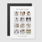 Mein erstes Jahr Magnetkarte (Vorne/Hinten)