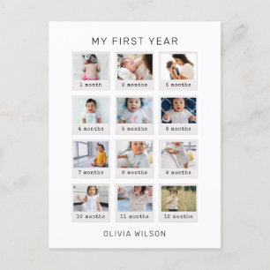 Mein erstes Jahr Postkarte