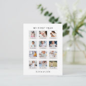 Mein erstes Jahr Postkarte (Stehend Vorderseite)