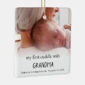 Mein erstes Kind mit Oma-Foto Keramikornament (Rechts)