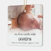 Mein erstes Kind mit Oma-Foto Keramikornament (Links)