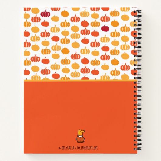 Mein erstes Kochbuch Pumpkin Muster Kinder Rezept Notizblock (Rückseite)