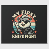 Mein erstes Messer Kampf - Cooler Hamster Geschenkpapier (Flach)