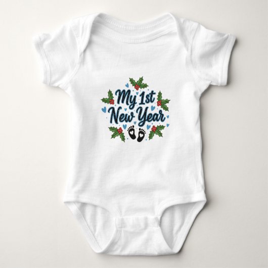 Mein erstes Neujahrsbaby 2026 Süßes Neujahrsoutfit Baby Strampler (Vorderseite)