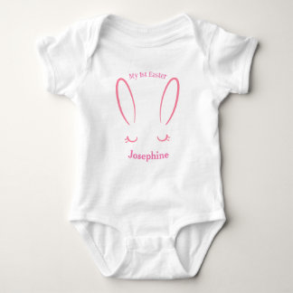 Mein erstes Niedliches Pink-Bunny-Mädchen zu Oster Baby Strampler