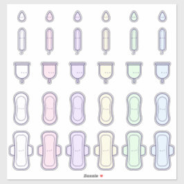 Mein erstes Niedliches Rainbow Pad Tampon Set Aufkleber