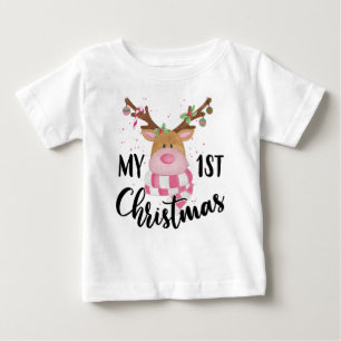 Mein erstes Niedliches Rentier Baby Girl zu Weihna T-shirt