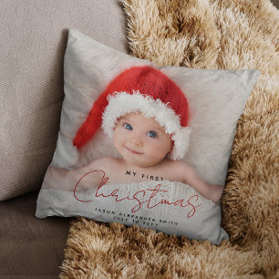 Mein erstes Niedliches Weihnachts-Elegant-Baby-Fot Kissen