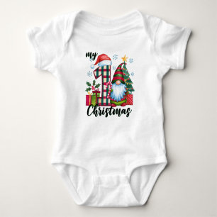 Mein erstes Niedliches Weihnachtsspiel Baby Strampler