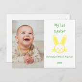 Mein erstes Osterbaby-Foto Postkarte (Vorne/Hinten)