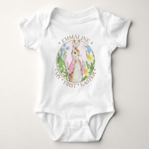 Mein erstes OsterGirl Pink Peter der Kaninchen Nam Baby Strampler
