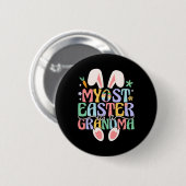 Mein erstes Ostern als Oma Lustiger Osterhase Ne Button (Vorne & Hinten)