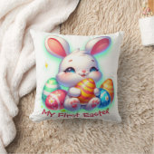 Mein erstes Ostern für Mädchen | Kissen (Decke)