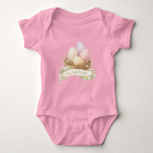 Mein erstes Ostern Ostereier-Nest T-Shirt Baby Strampler