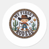 Mein erstes Rodeo Baby Sticker - Niedlich Cowboy B (Vorderseite)