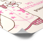 Mein erstes Rodeo Cowgirl rosa braunes Foto Milest Poster (Ecke)