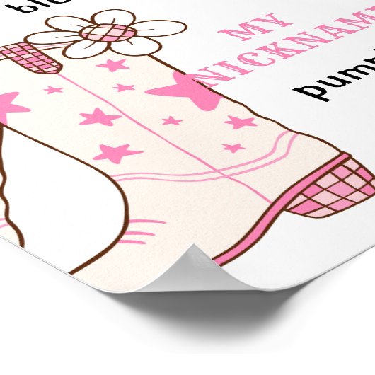 Mein erstes Rodeo Cowgirl rosa Foto Milestone Poster (Ecke)