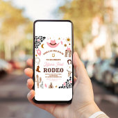 Mein erstes Rodeo Cowgirl Southwestern Birthday Einladung