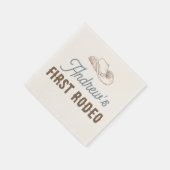 Mein erstes Rodeo Personalisiert Geburtstag Serviette (Ecke)