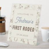 Mein erstes Rodeo Personalisiert Geburtstag Sockelschild (In Situ)