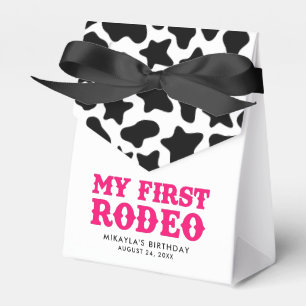Mein erstes Rodeo-Rosa-Cowgirl zum Geburtstag Geschenkschachtel