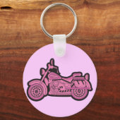 Mein erstes rosa Motorrad Schlüsselanhänger (Vorderseite)