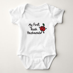 MEIN ERSTES ROSH HASHANAH Design mit niedlicher Ap Baby Strampler