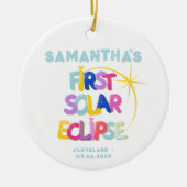 Mein erstes Solarzellen-Eclipse-Projekt: Individue Keramik Ornament (Vorne)