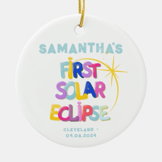 Mein erstes Solarzellen-Eclipse-Projekt: Individue Keramik Ornament (Vorne)