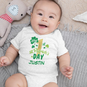 Mein erstes St. Patrick's Day Kleeblatt Green Baby Baby Strampler