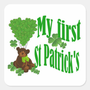 Mein erstes St. Patrick's Quadratischer Aufkleber
