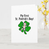 Mein erstes St., Patricks Tagesbaby Karte (Gelbe Blume)
