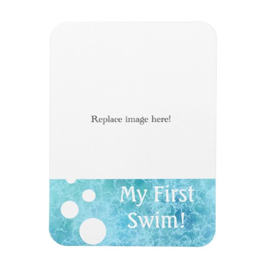 Mein erstes Swim Foto Magnet (Vertikal)