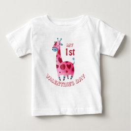 Mein erstes Valentinstag Baby Giraffe Baby T-shirt