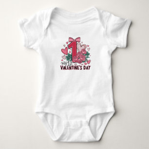 Mein erstes Valentinstag Baby-Shirt Baby Strampler