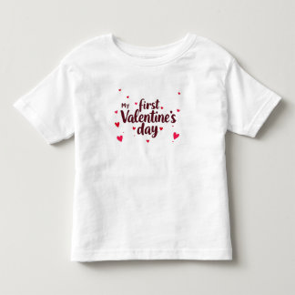 Mein erstes Valentinstag Mädchen T-Shirt, süßes He Kleinkind T-shirt